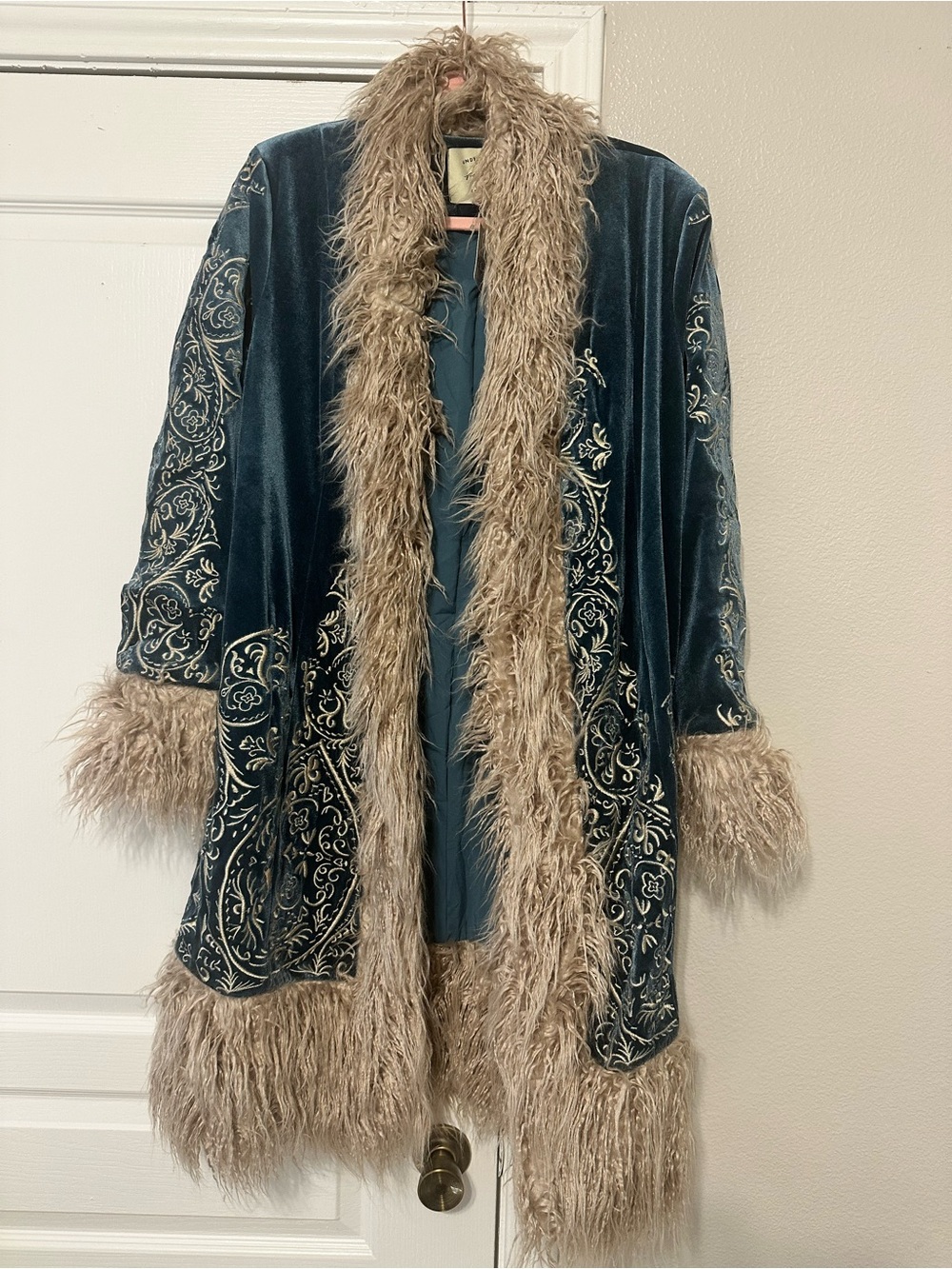 Free People Understated Leather Moon Glow Coat Size L NWT - Picture 3 of 7